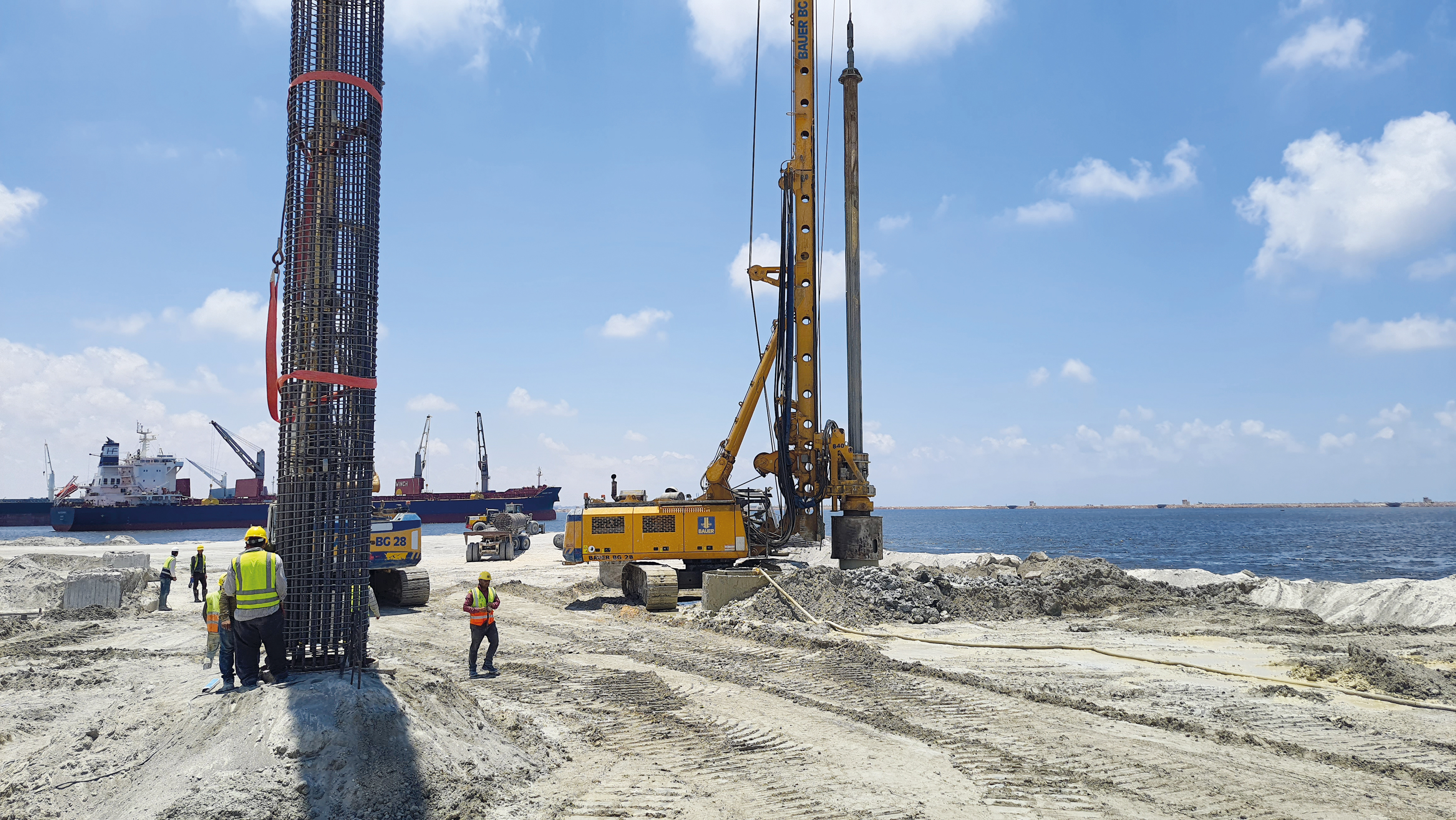 Bauer Spezialtiefbau ist am Ausbau des größten ägyptischen Hafens beteiligt