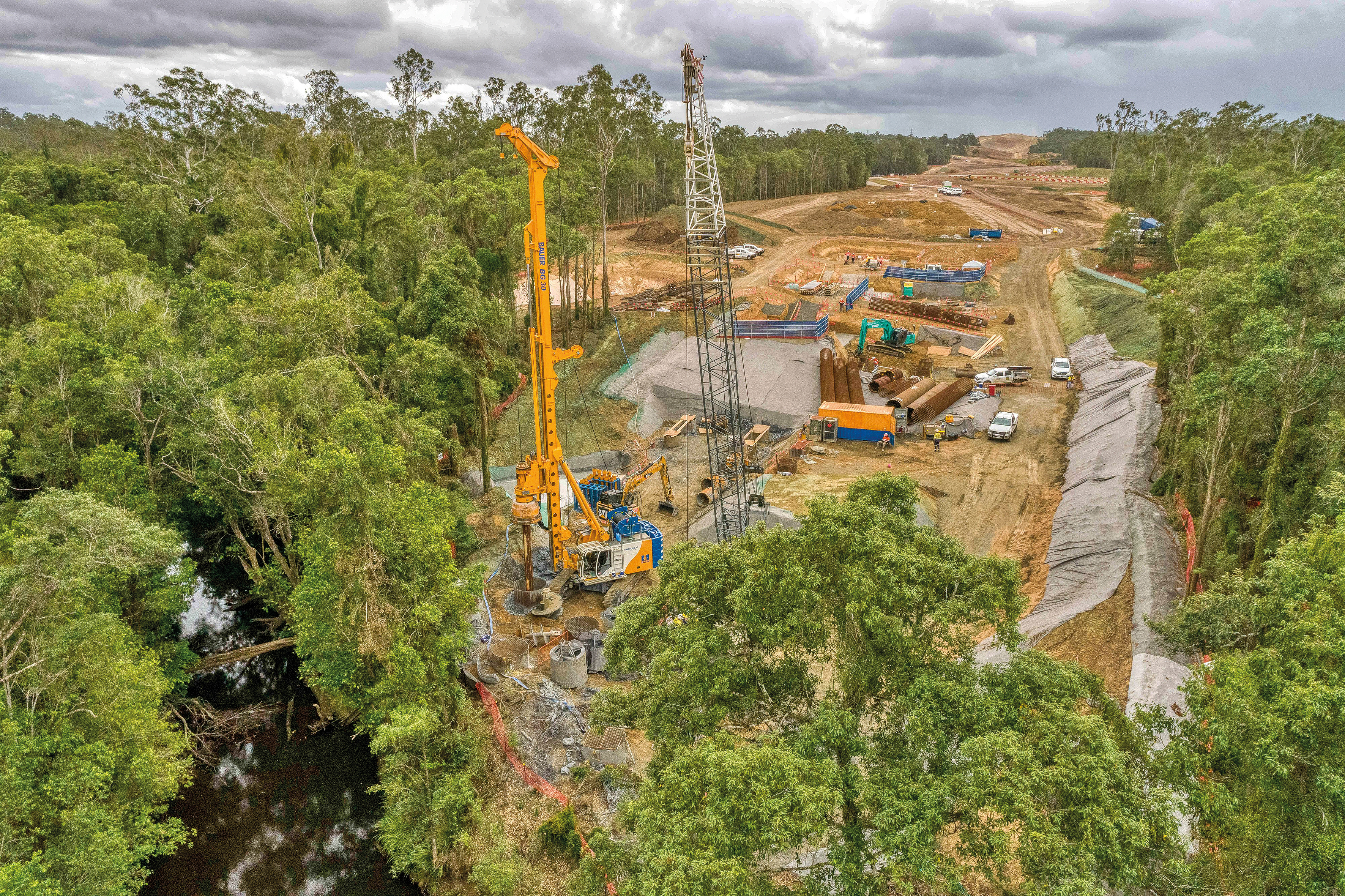 Bauer carries out piling works for the Bruce Highway Upgrade