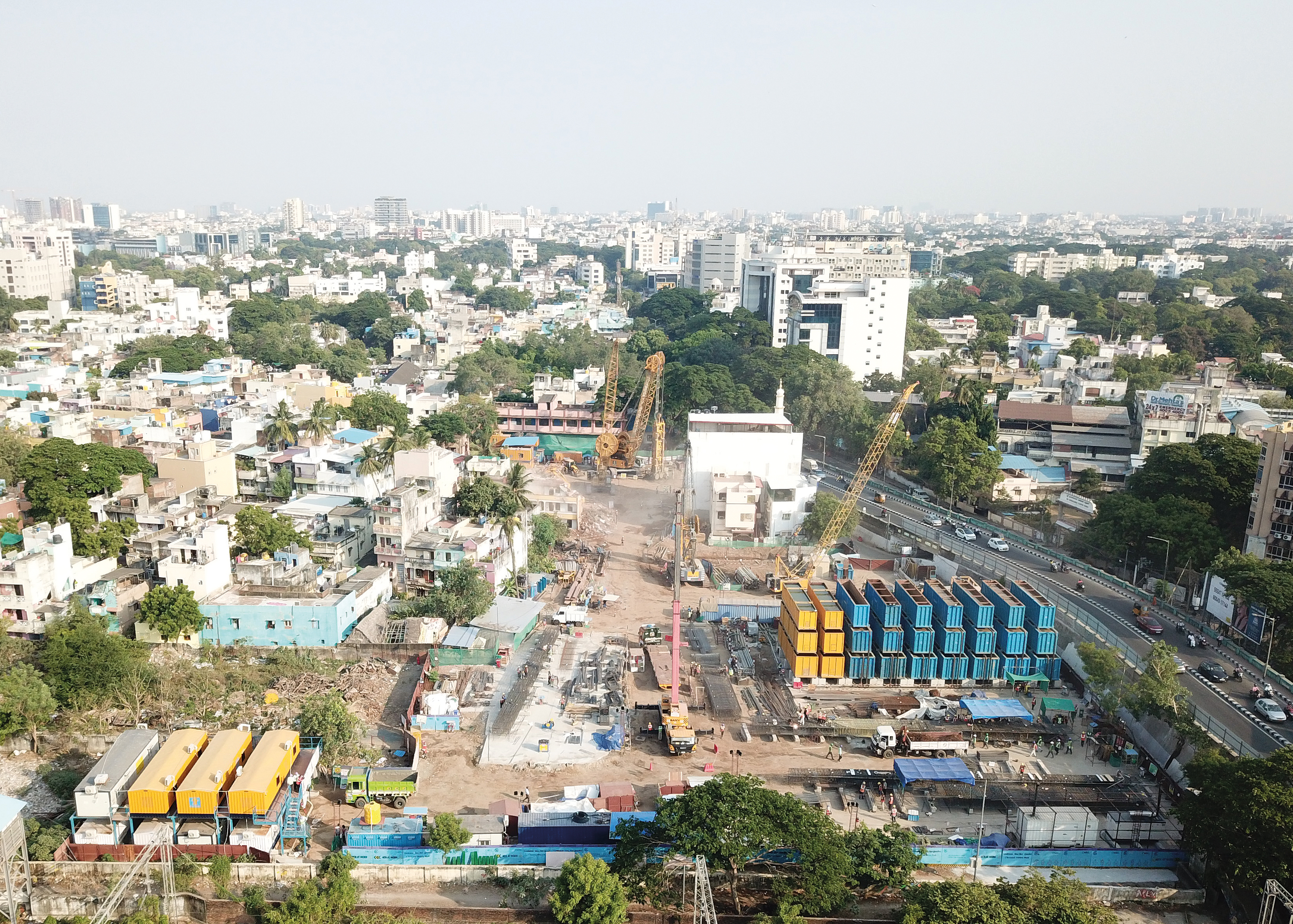 Diaphragm wall works for metro expansion in Indian metropolis