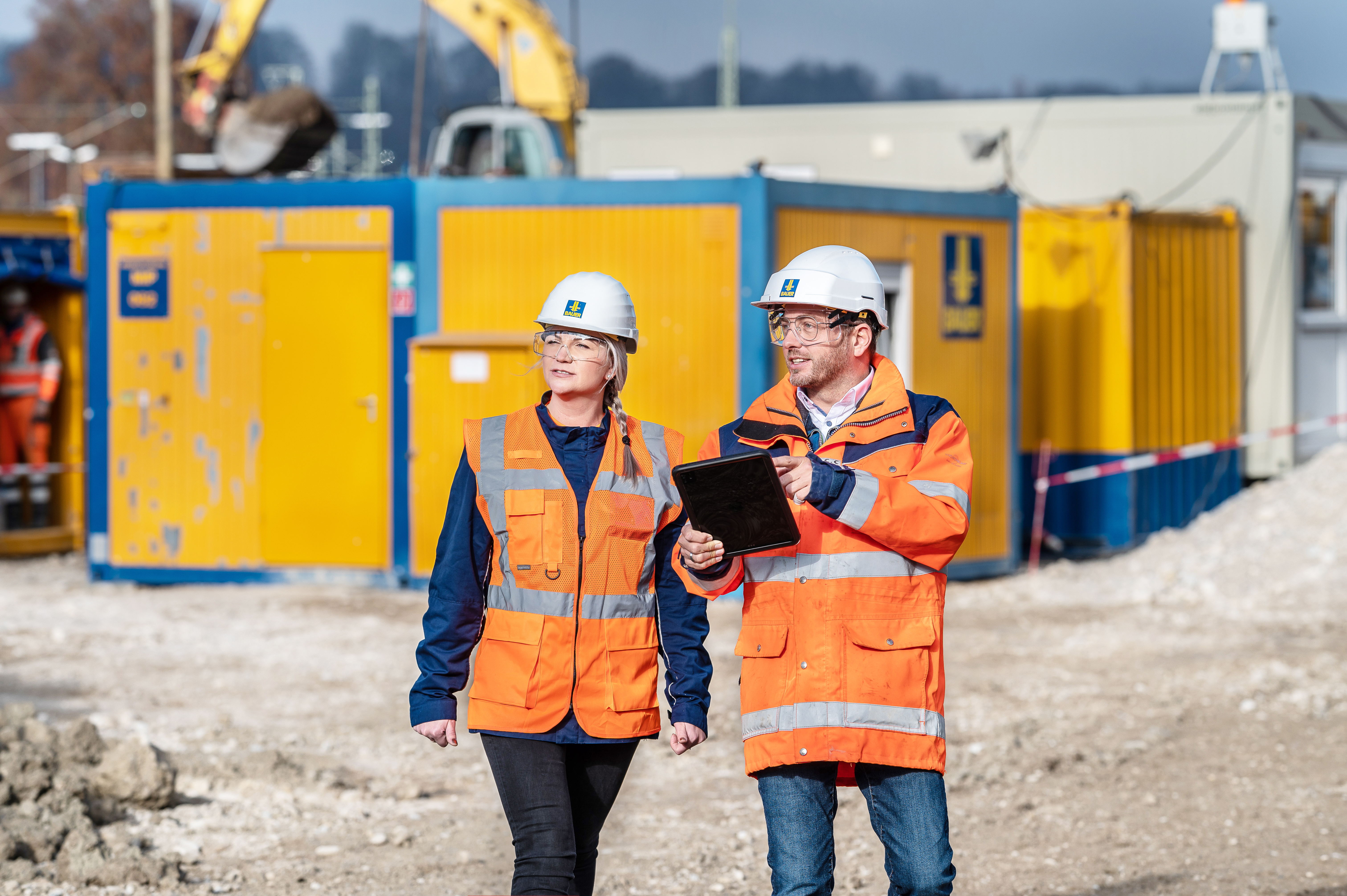 Use of digital tools on the site of Loisach Quartier by Bauer Spezialtiefbau