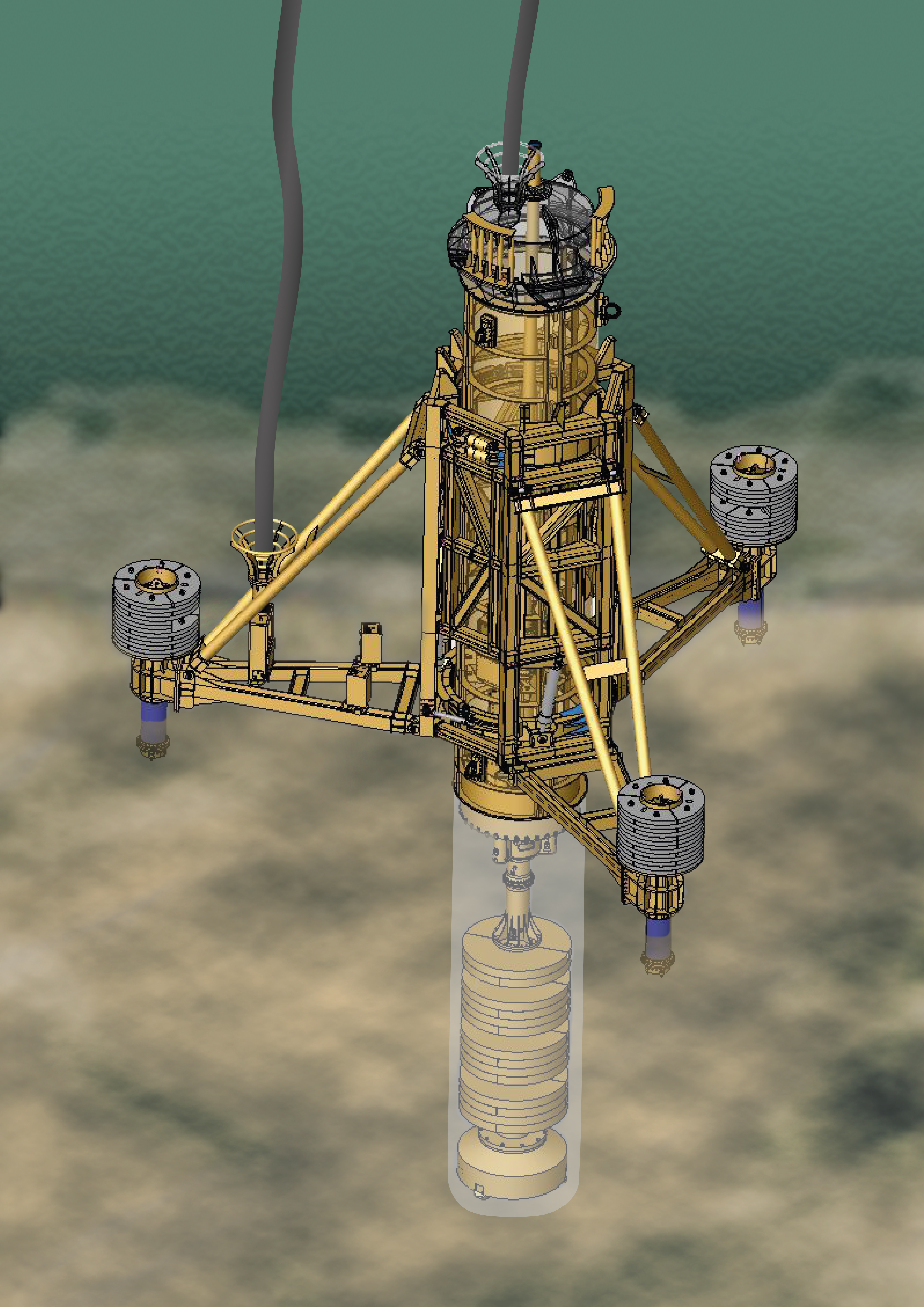 Method sketch of Seabed Drill from Bauer Spezialtiefbau