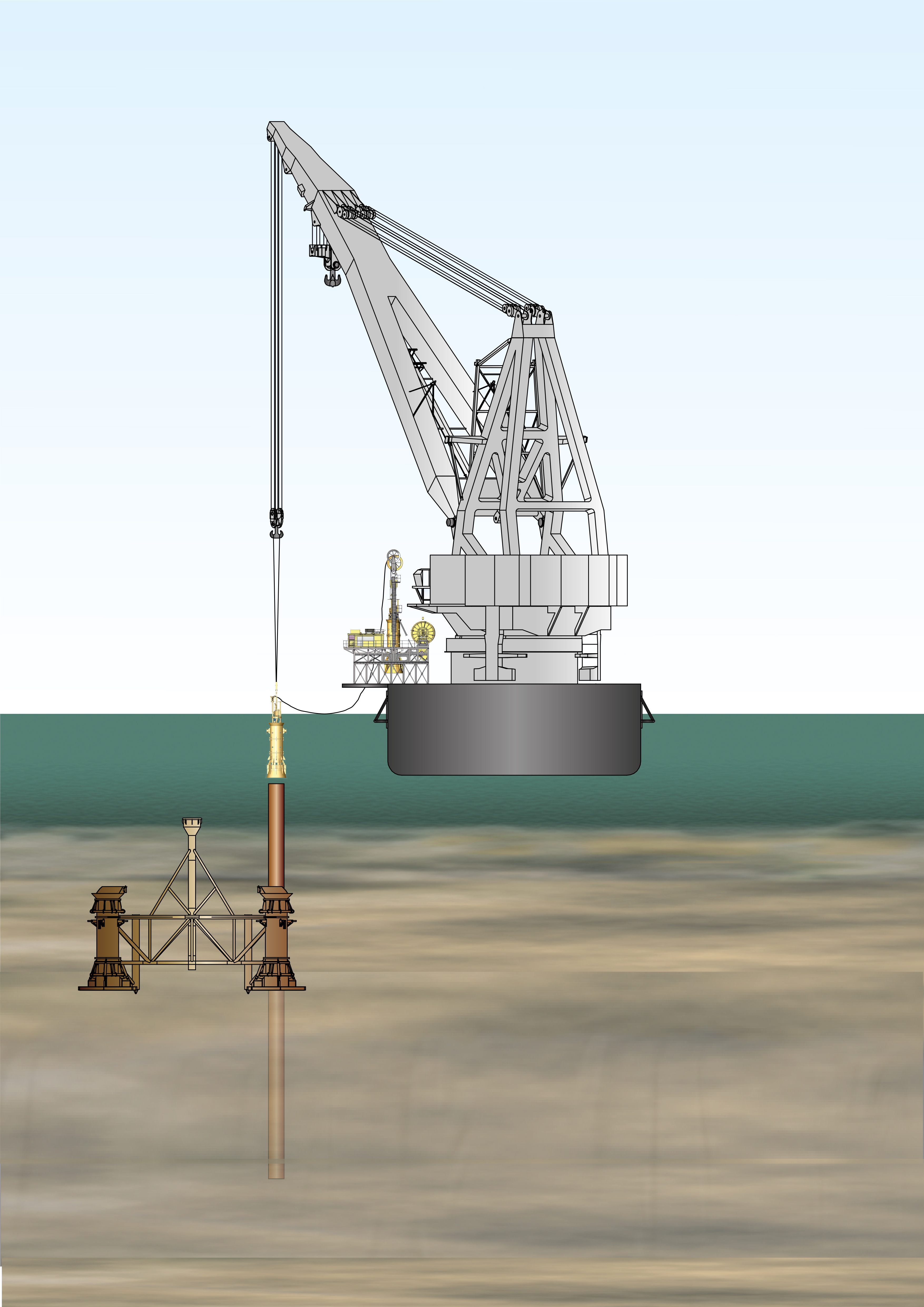 Method sketch of Dive Drill C40 from Bauer Spezialtiefbau