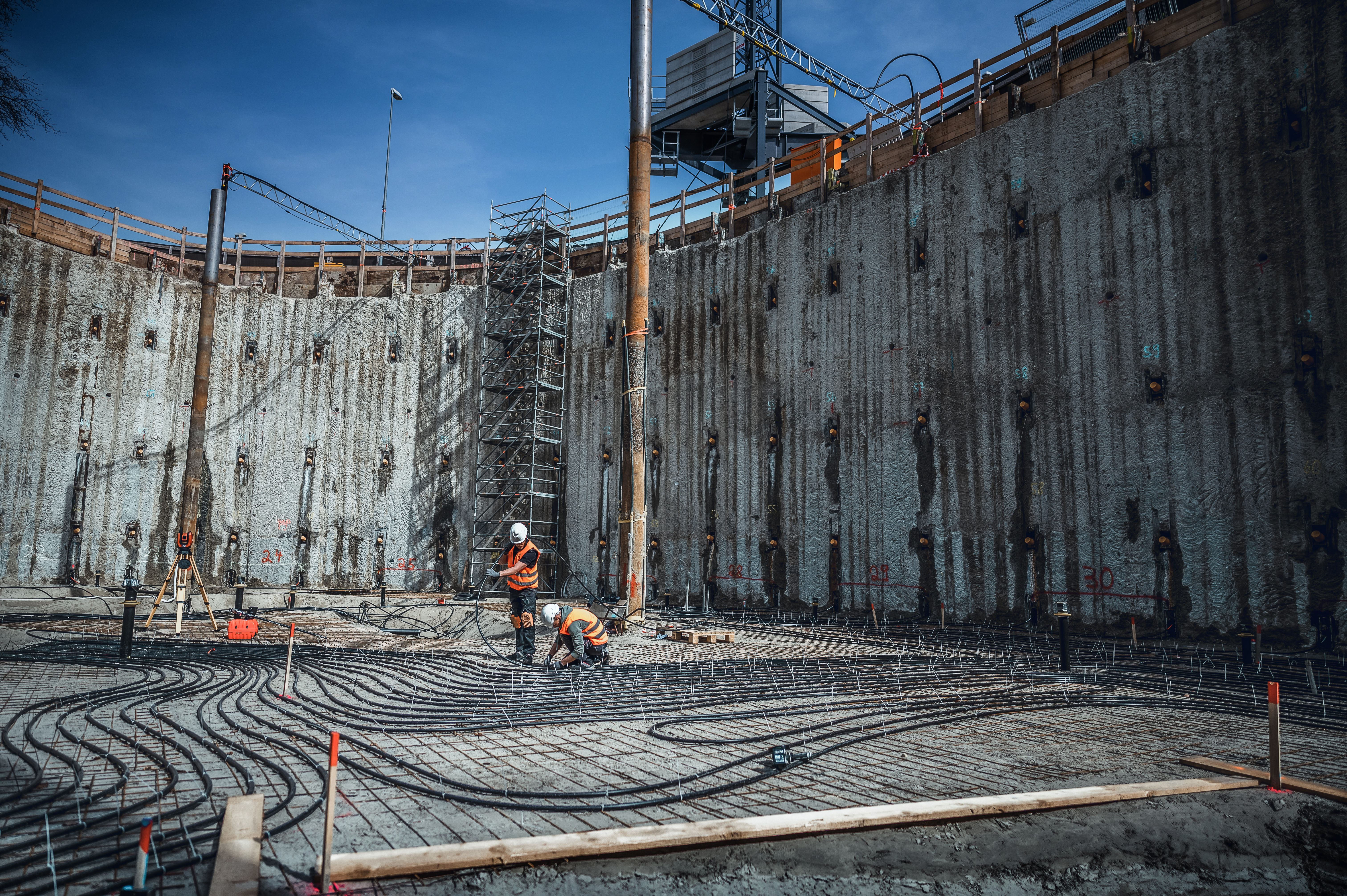 Geothermal heat site in Lindau by Bauer Spezialtiefbau