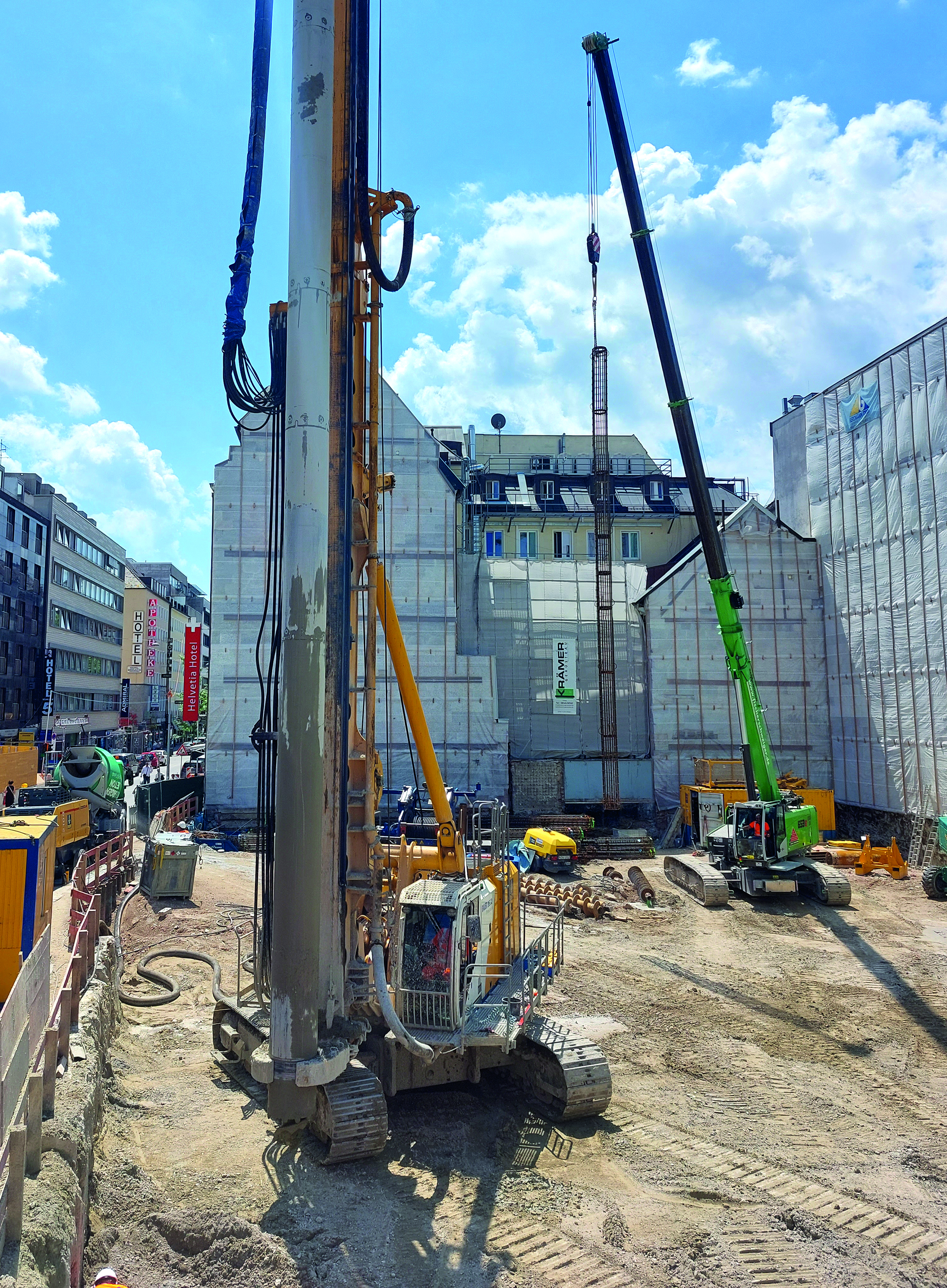 Bauer Spezialtiefbau constructs excavation pit for office and commercial building in Munich’s Central Station district