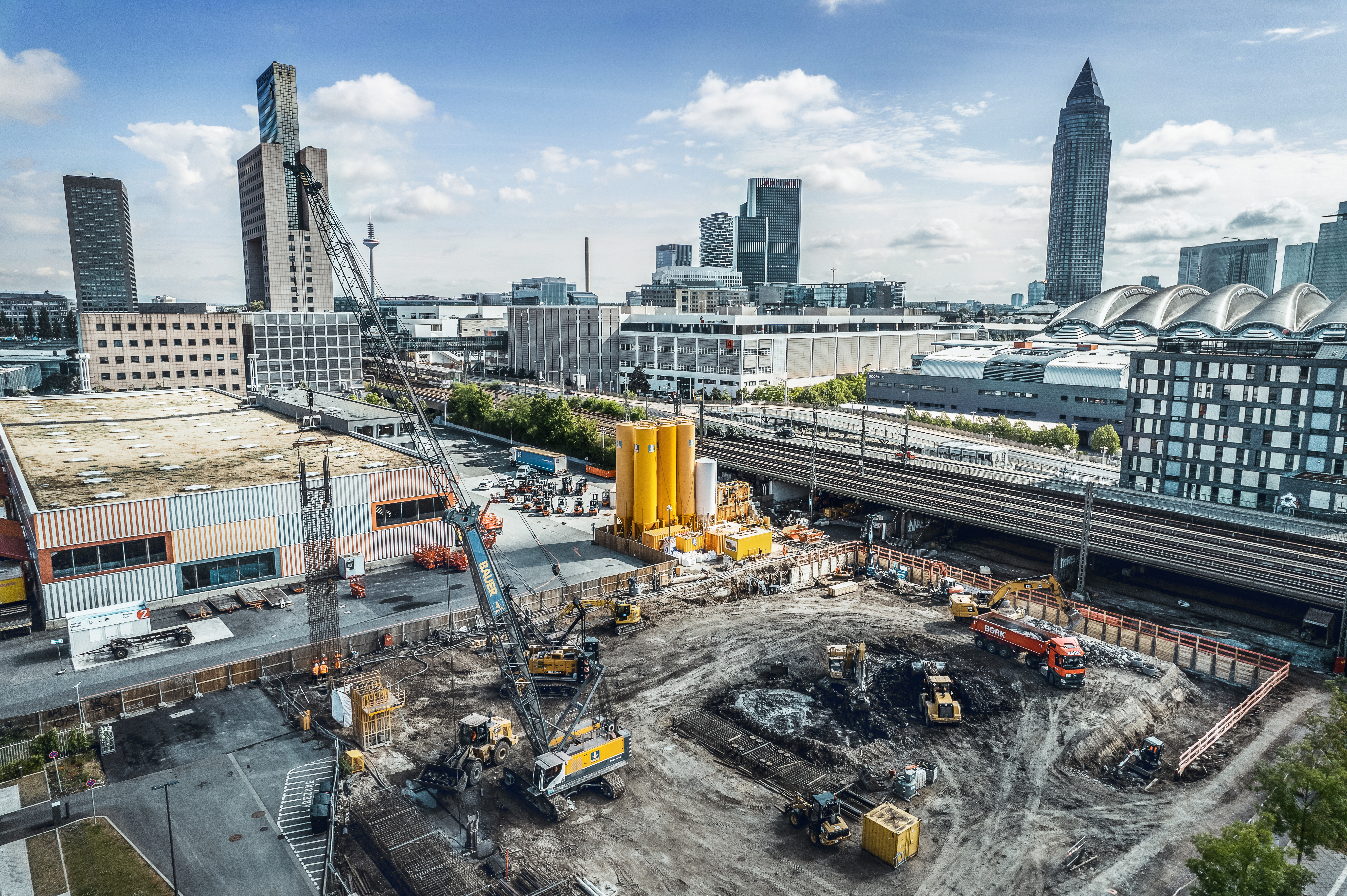Bauvorhaben Messeeingang Süd in Frankfurt von Bauer Spezialtiefbau