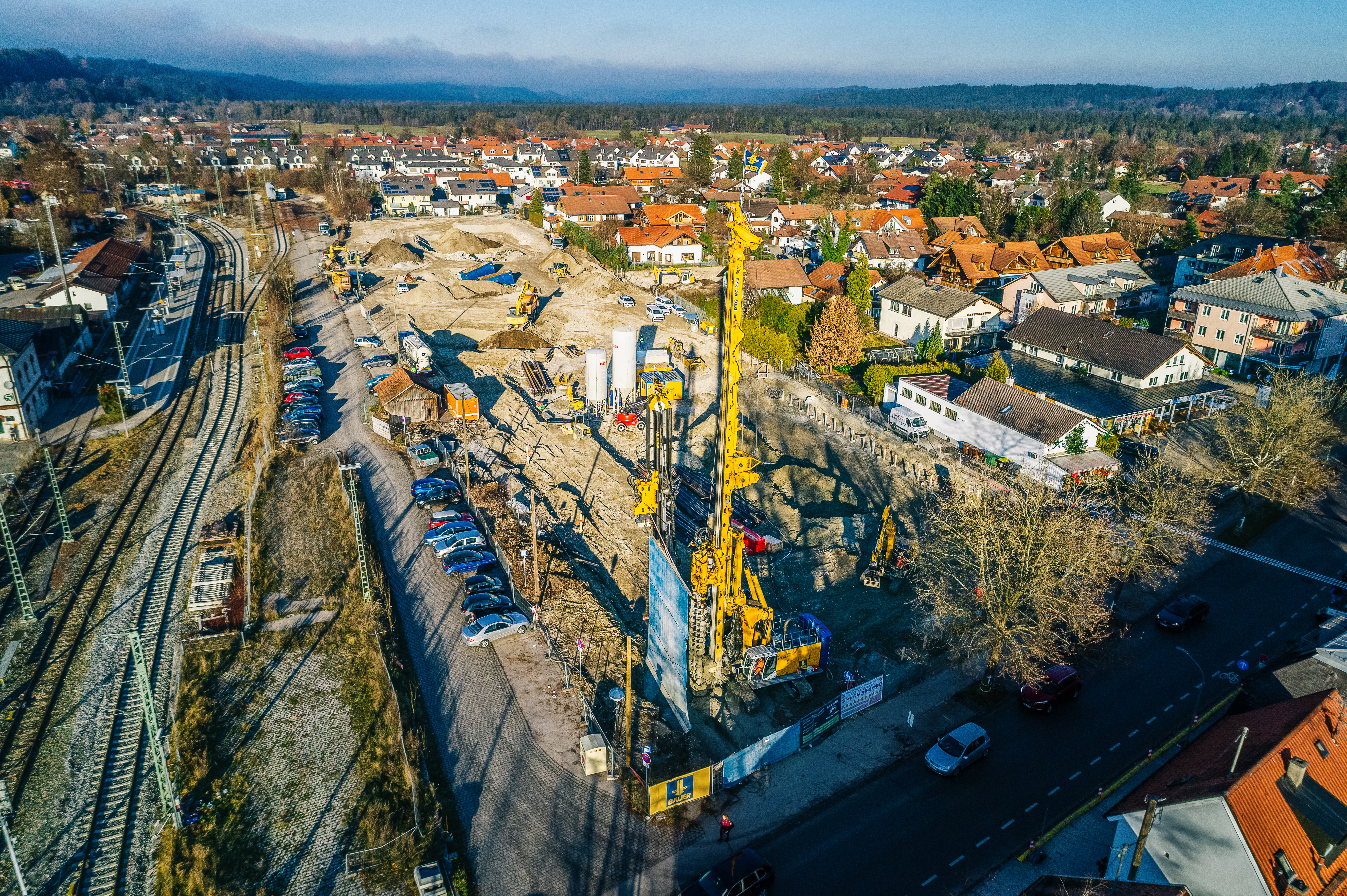 Bauvorhaben Loisach Quartier in Wolfratshausen von Bauer Spezialtiefbau 
