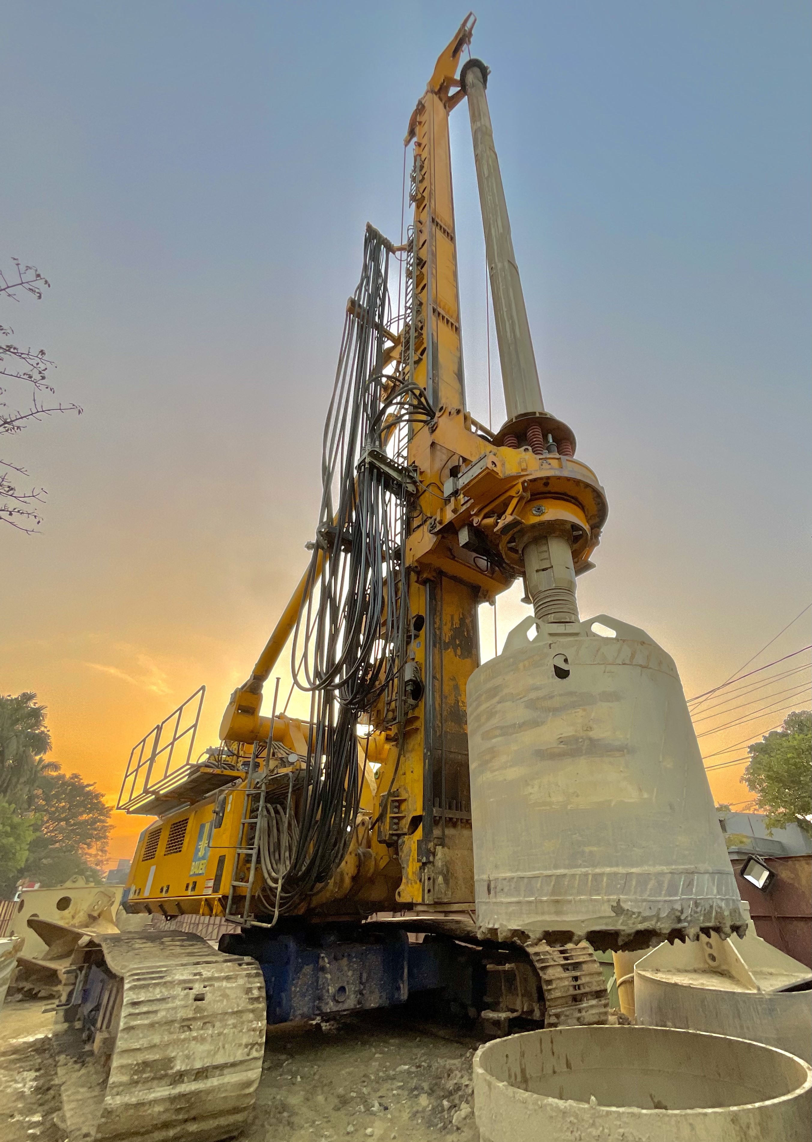 In the fast lane: Bauer India produces large bored piles for four-lane flyover