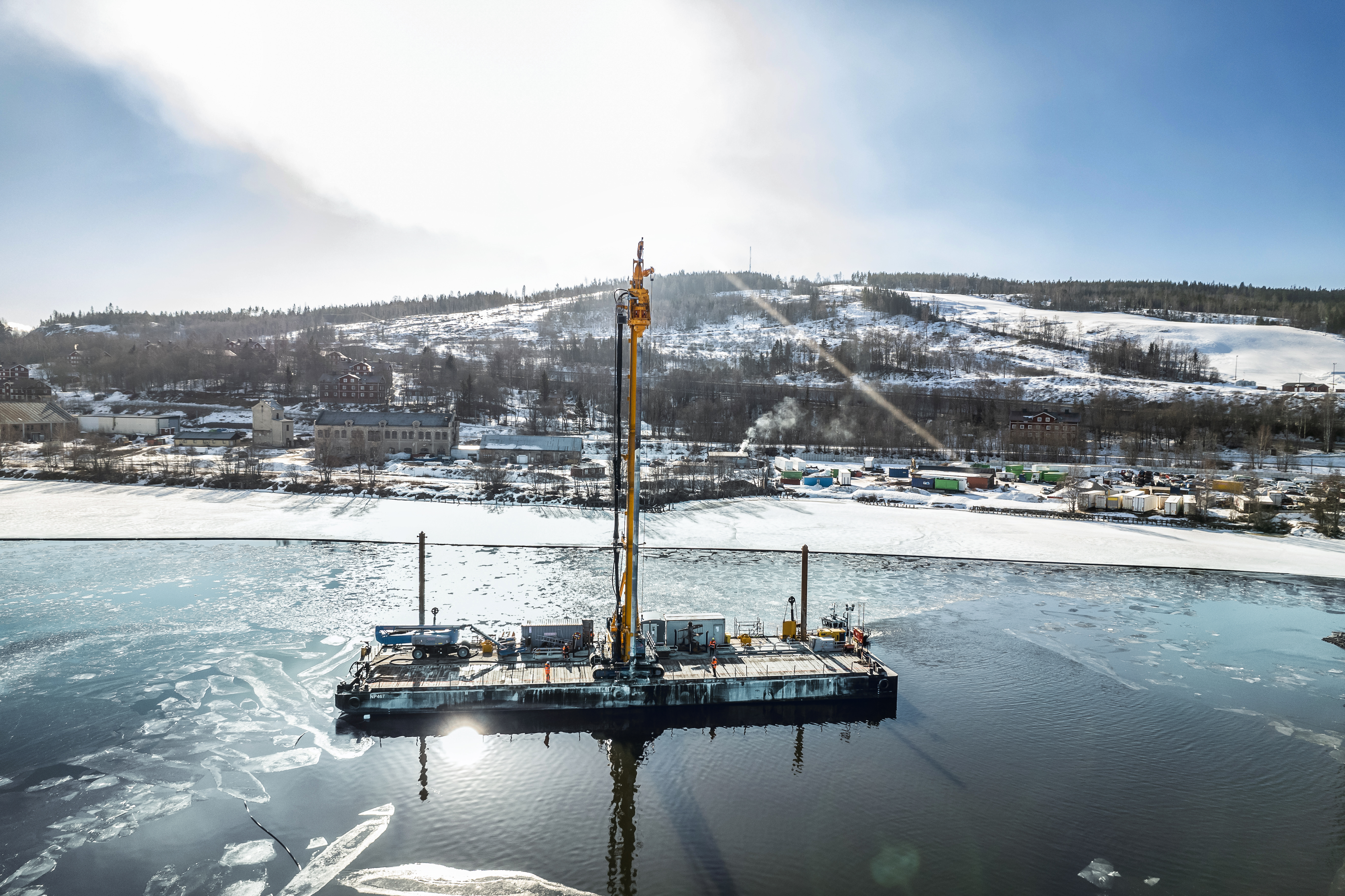 Das Bauvorhaben in Timrå, Schweden von Bauer Spezialtiefbau