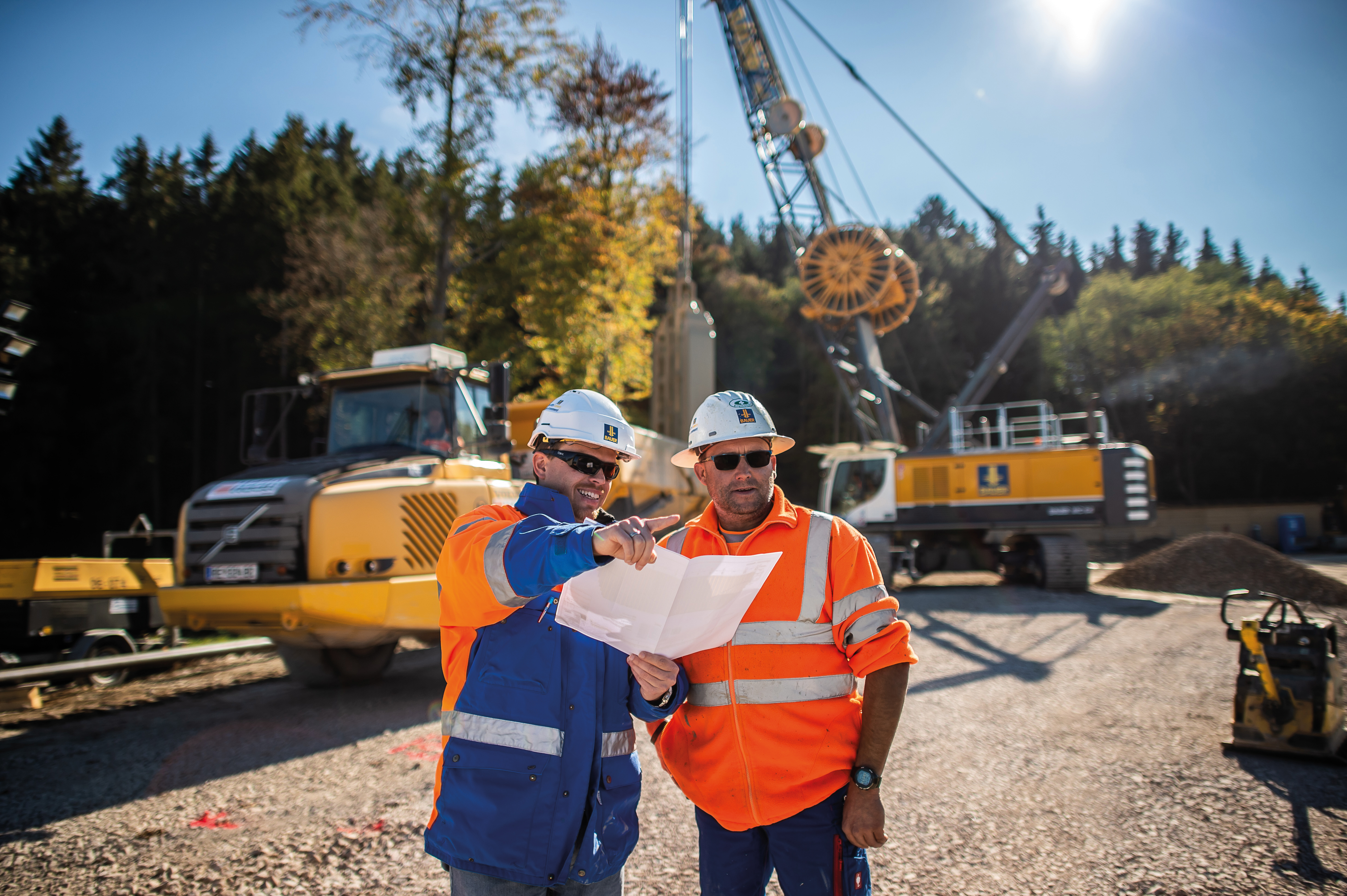 Bauer Spezialtiefbau engineering the site in Rosshaupten