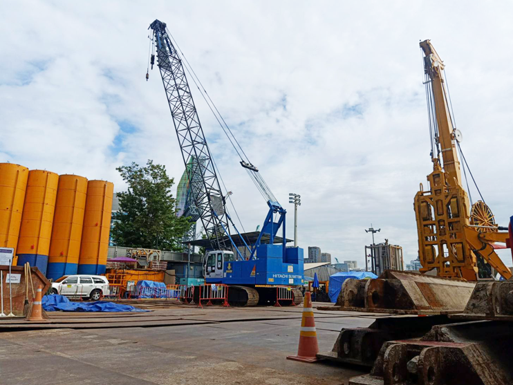 Thai Bauer was responsible for key foundation work for the One Bangkok MRT Connection Project