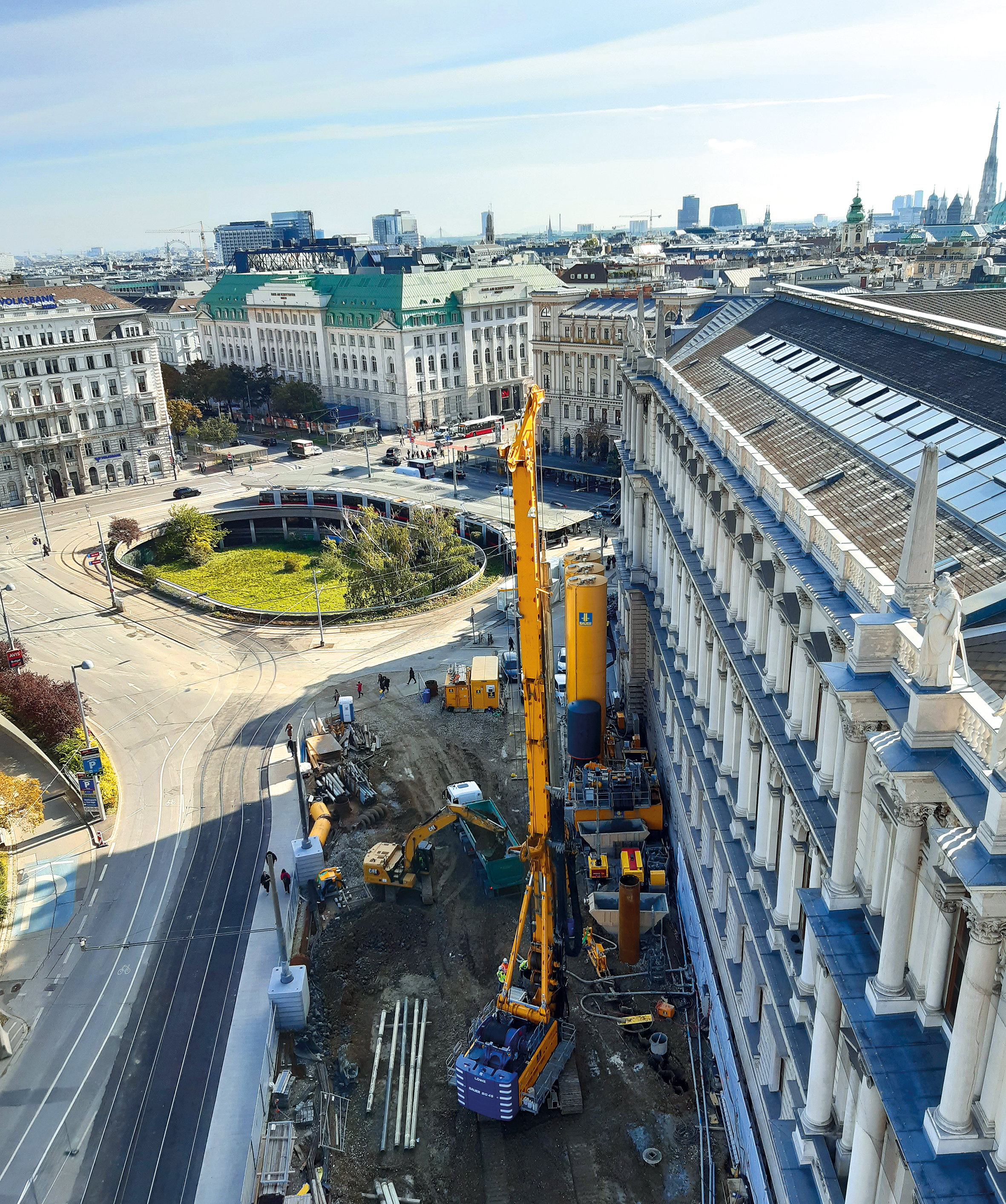 Bauer Spezialtiefbau installs bored piles for subway line crossing in Vienna