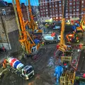 Foundation work for Audley Square Redevelopment in London by Bauer Technologies