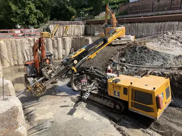 Ankerarbeiten in München durch Bauer Spezialtiefbau