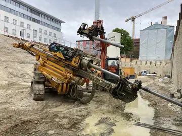 Ausführung von Mikropfählen in Lindau durch Bauer Spezialtiefbau