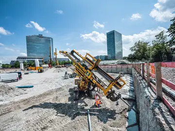 Bauer Spezialtiefbau constructs excavation pit for office building in Munich