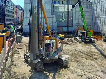 Bauer Spezialtiefbau führt Baugrube für Büro- und Geschäftsgebäude in Münchner Bahnhofsviertel aus