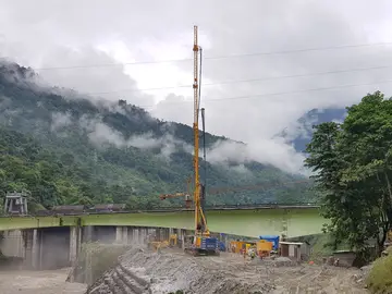 Strom aus Wasserkraft beim Teesta VI Hydro Electric Projekt in Indien von Bauer Spezialtiefbau