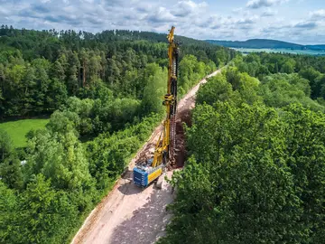 Das Projekt Bahndammsanierung Vilseck von Bauer Spezialtiefbau