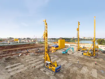 Das Bauprojekt Flughafen Jakarta von Bauer Spezialtiefbau