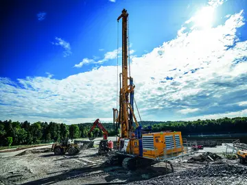 Hochwasserrückhaltebecken Feldolling von Bauer Spezialtiefbau