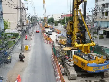 Thai Bauer undertook extensive foundation work for the MRT Blue Line Contract 3 Project