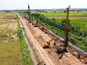 Foundation work for Bangkok - Nakon Ratchasima High Speed Rail, Contract 3-4