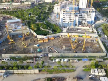 Foundation work for Hotel and Condominium for the Forestias Development by Thai Bauer.