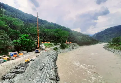 Construction of the Teesta VI hydropower plant in India by Bauer Spezialtiefbau