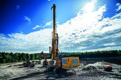 Hochwasserrückhaltebecken Feldolling von Bauer Spezialtiefbau