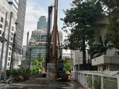 Our Experts from Thai Bauer installed 71 bored piles up to 67 meters deep