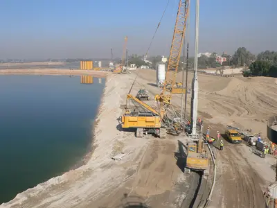 Bauer Egypt successfully constructed Cut-off Walls for the New Assiut Barrage