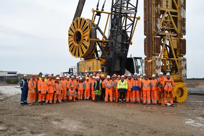 Teamwork at the construction site of Woodsmith Mine in York Potash by Bauer Technologies