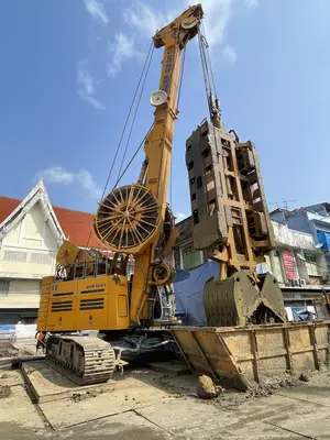 Diaphragm wall for MRT Purple Line Project by Thai Bauer