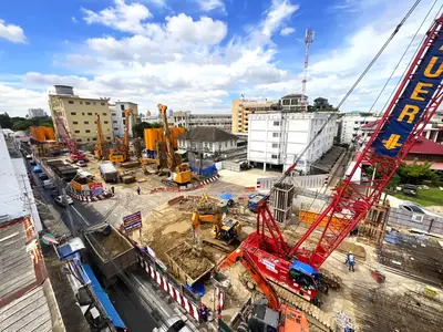 In Bangkok, Thailand, Thai Bauer was responsible for important foundation works for the MRT Purple Line.