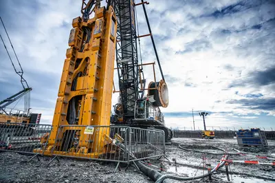 XXL-Schlitzwandschaft für das Bauprojekt Krsko, Slowenien von Bauer Spezialtiefbau