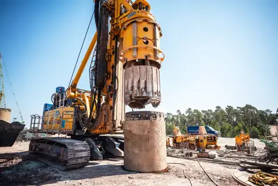 Pile wall for the Kriegenbrunn Lock by Bauer Spezialtiefbau