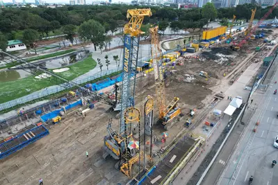 Construction for the metro manila subway project